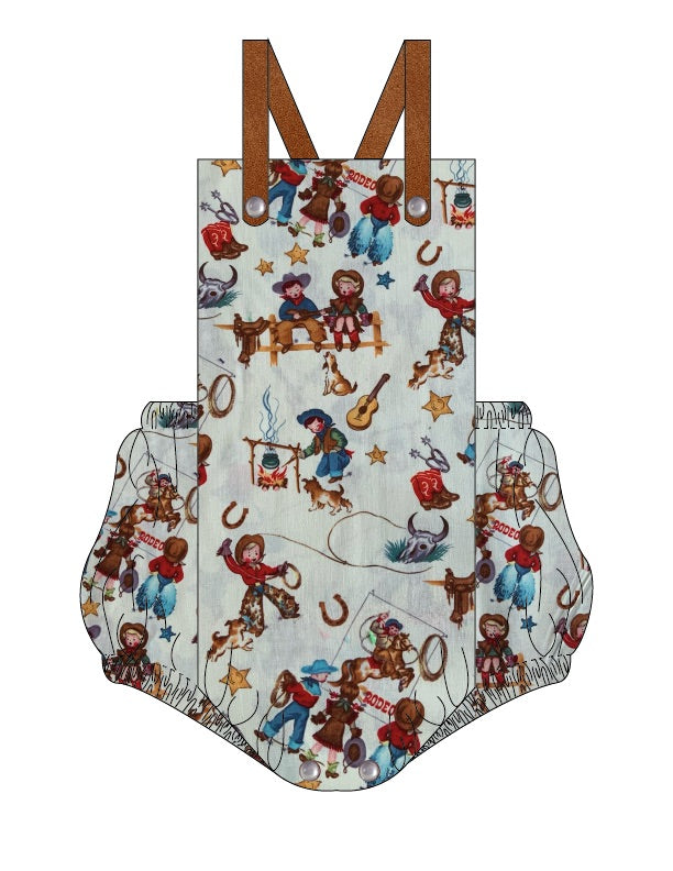 Rodeo Kids Cream Baby Romper