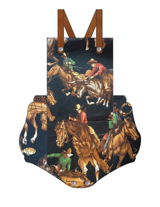 Rider Black Baby Romper