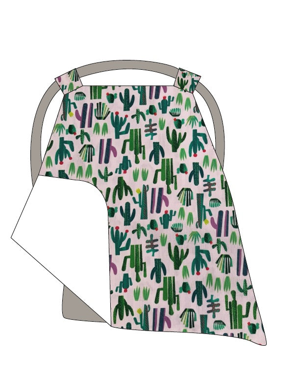 Happy Cactus Canopy Baby Blanket