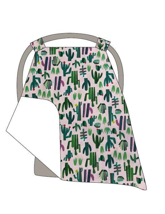 Happy Cactus Canopy Baby Blanket
