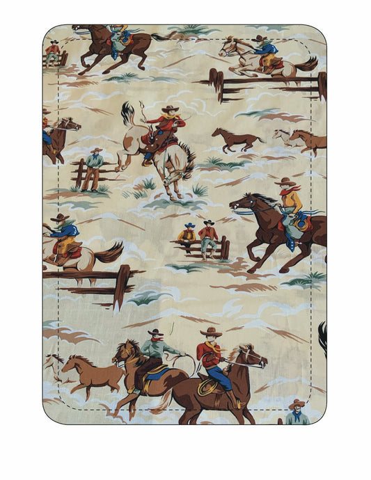 Wild West Cream Baby Blanket