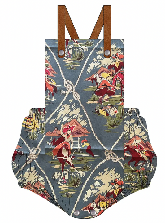 Roping Cowboy Baby Romper