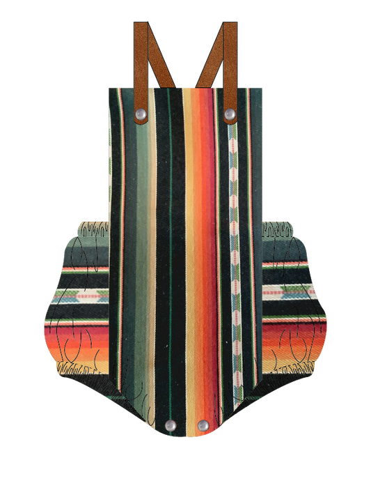 Black Serape Baby Romper