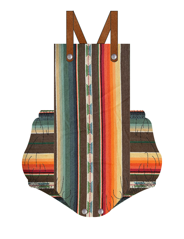 Brown Serape Baby Romper