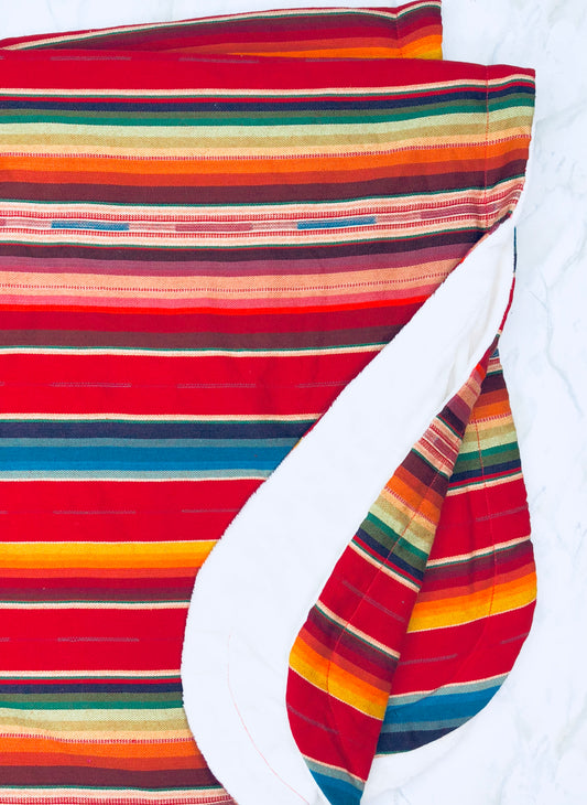 Red Serape Baby Blanket