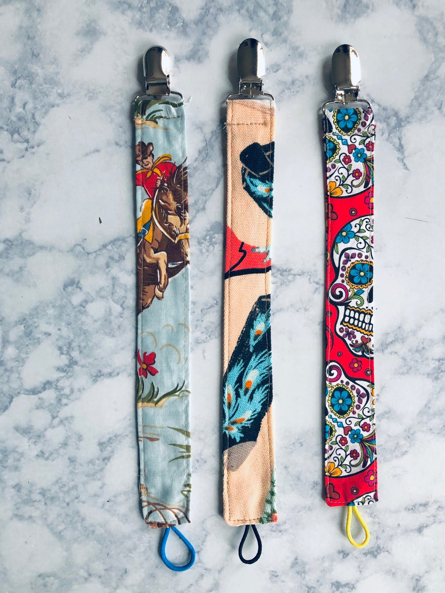 Serape Pacifier Clips