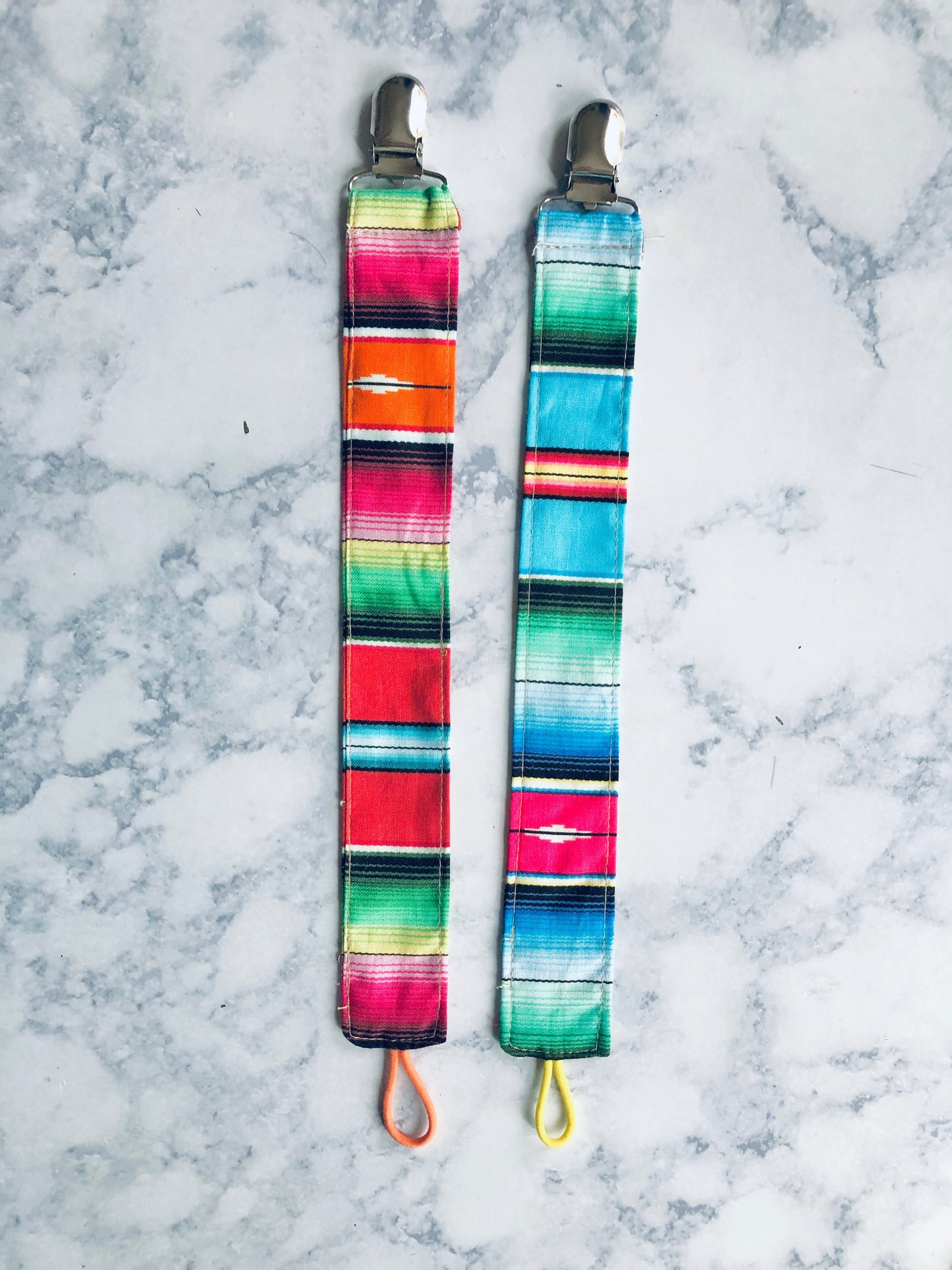 Serape Pacifier Clips