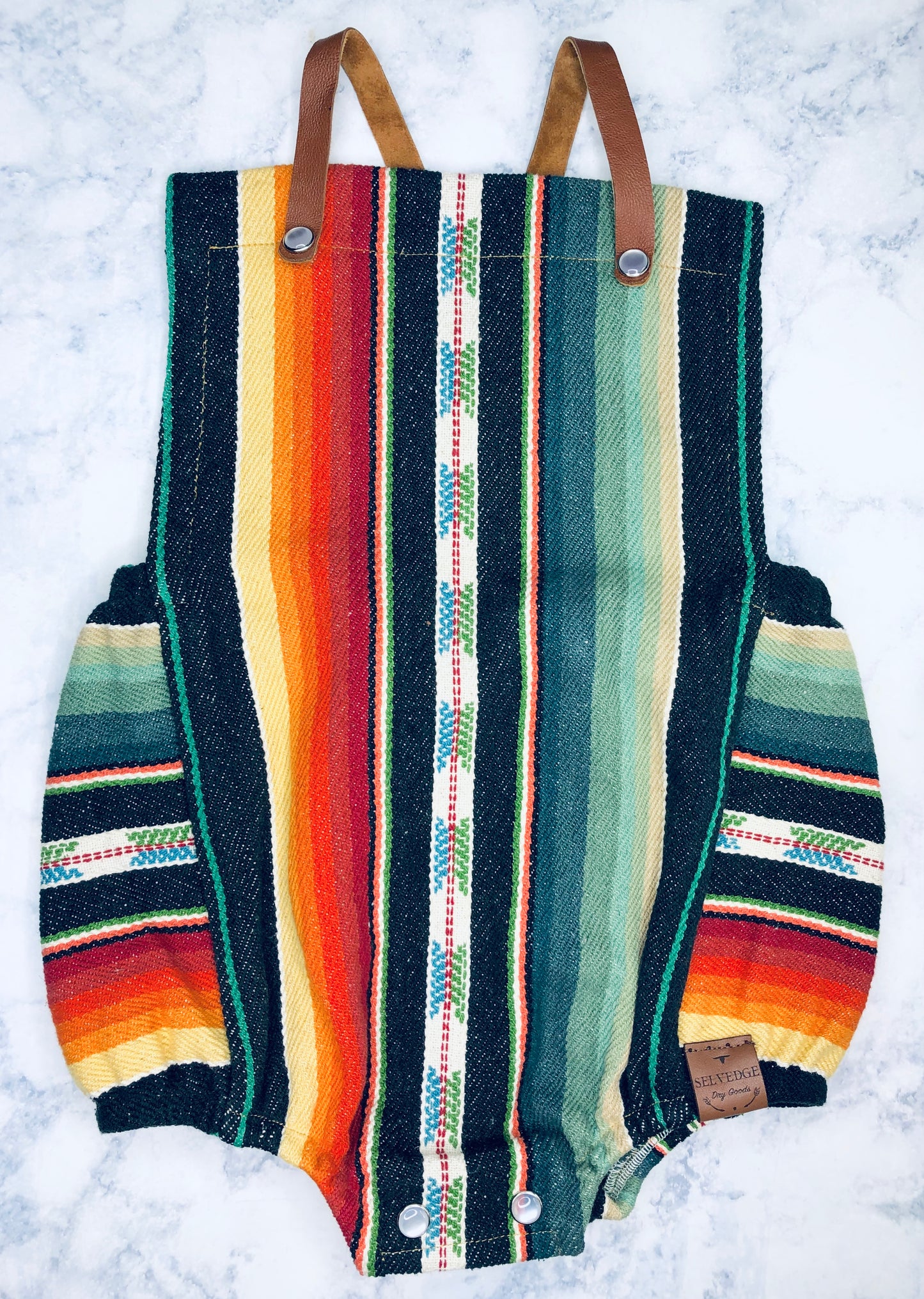 Black Serape Baby Romper