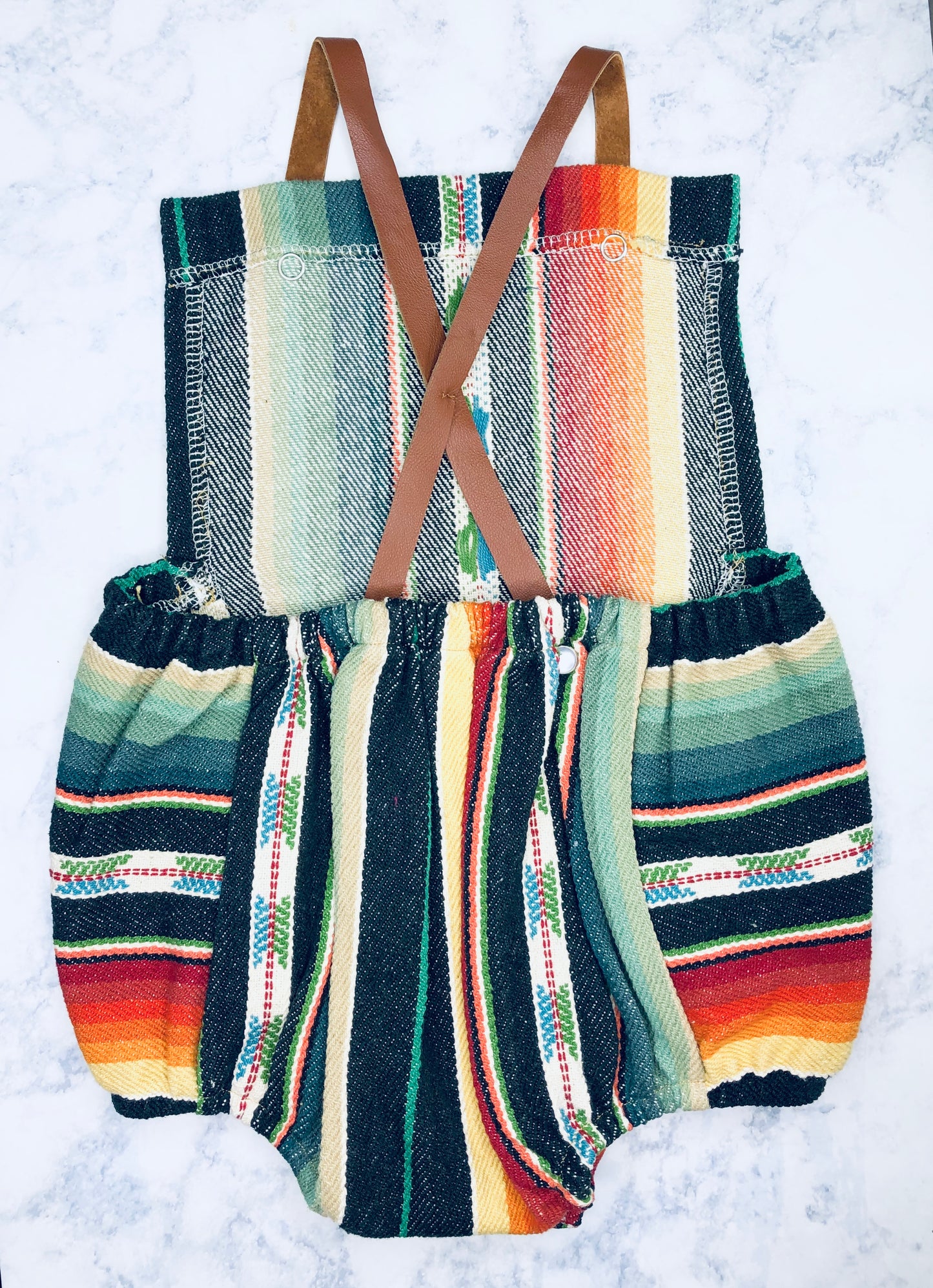 Black Serape Baby Romper