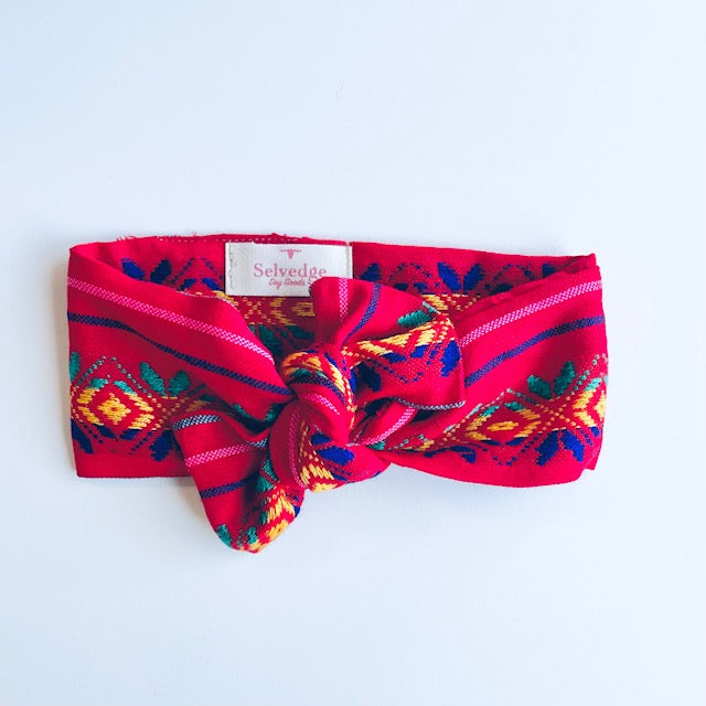 Adult Red Flower Chula Headband