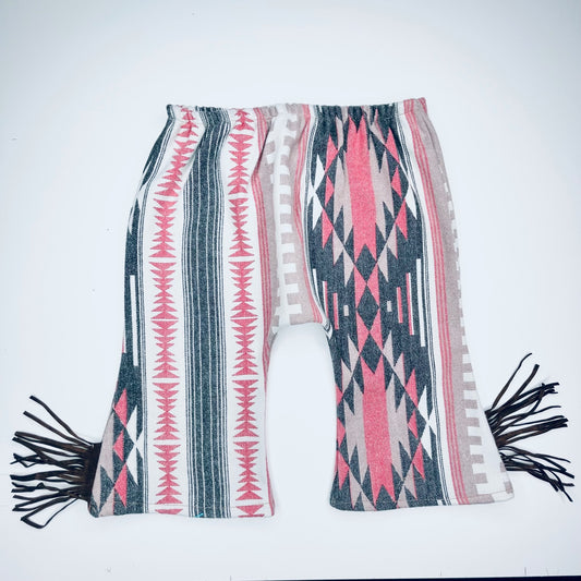 TAO Black Bell Bottoms with Fringe