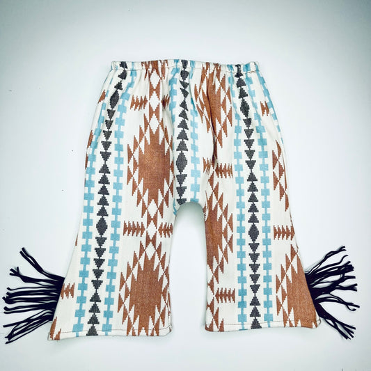 TAO Ivory Bell Bottoms with Fringe