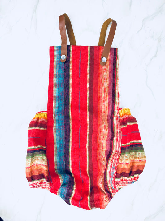 Red Serape Baby Romper