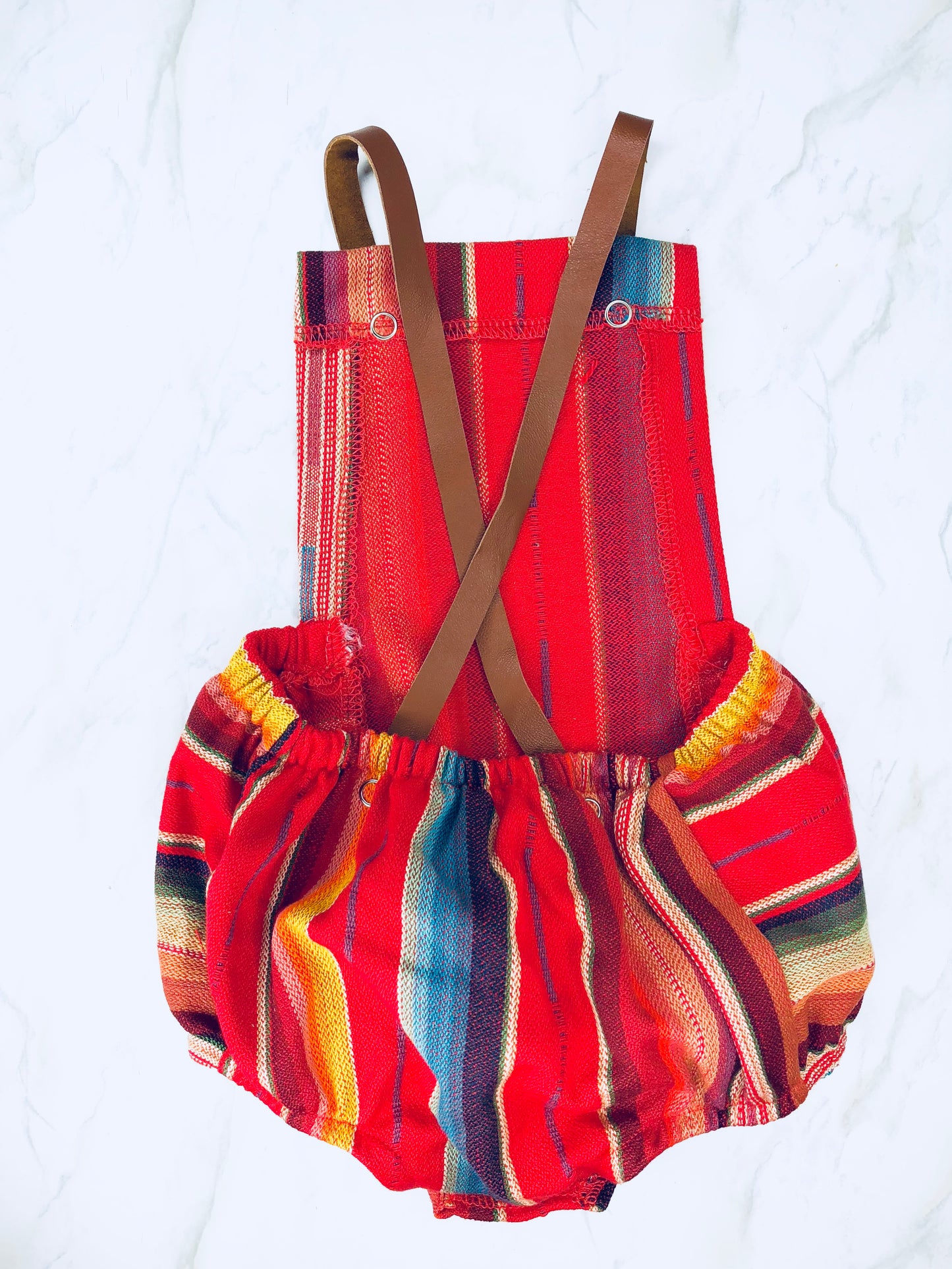 Red Serape Baby Romper