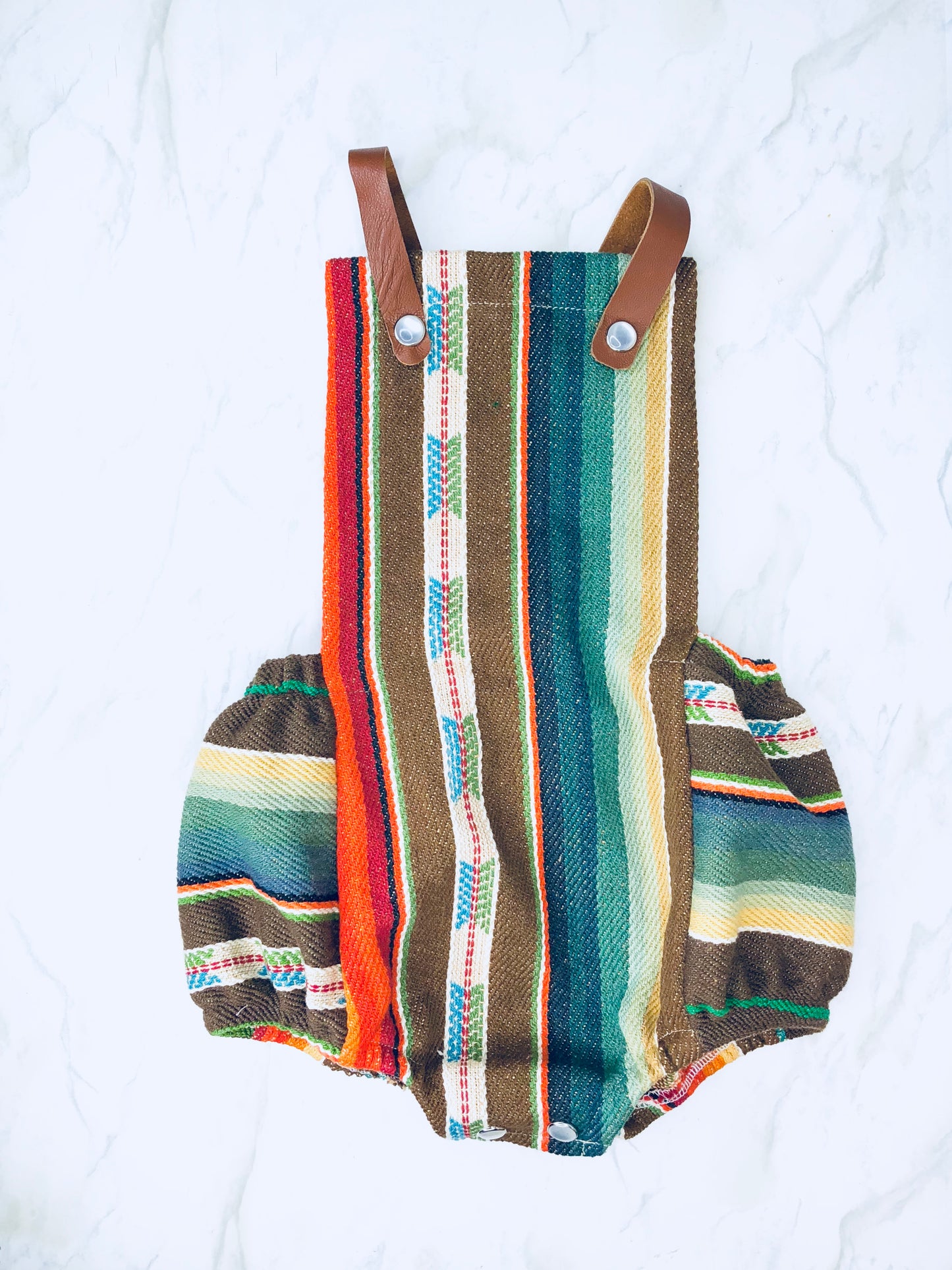 Brown Serape Baby Romper