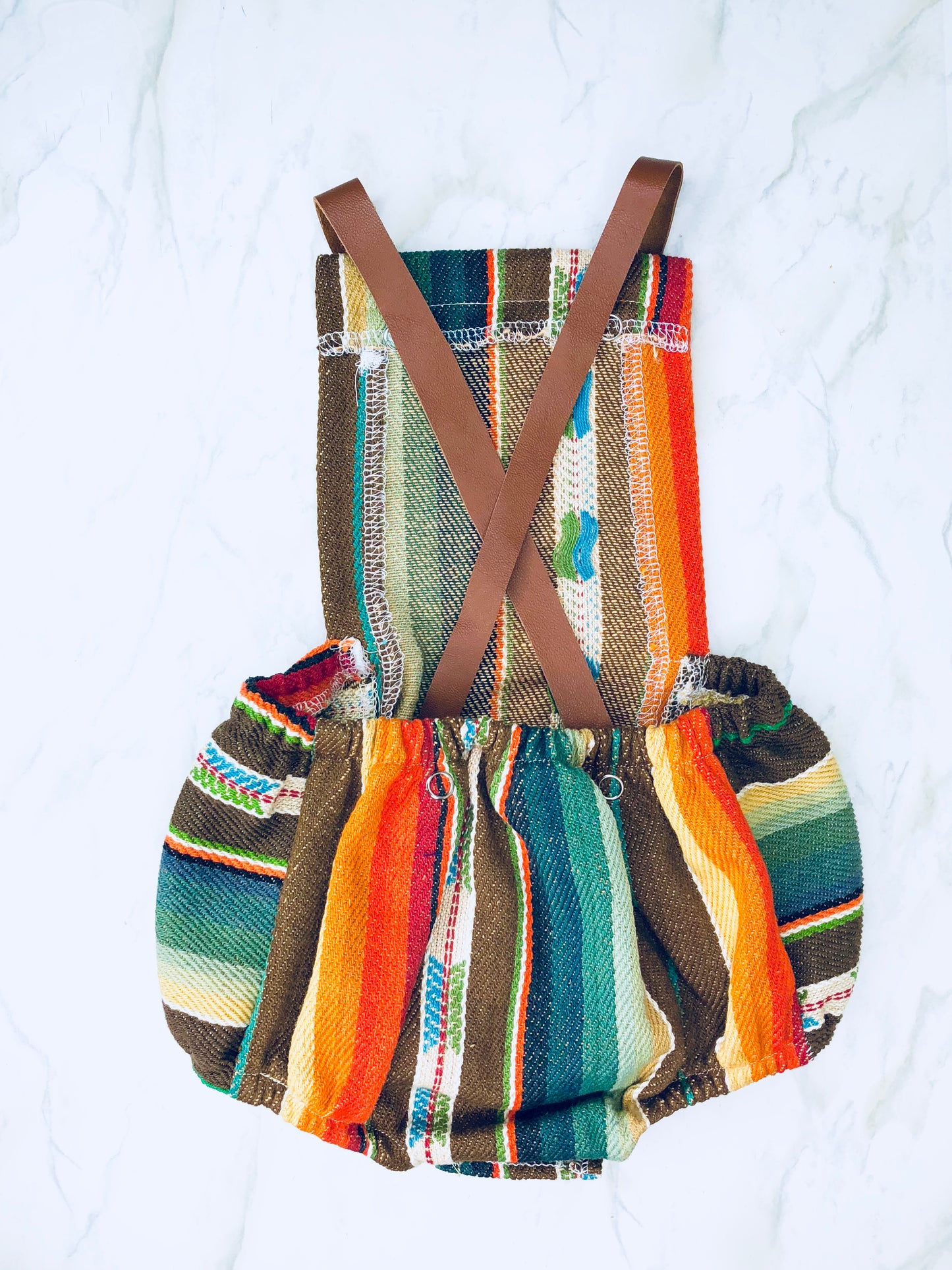 Brown Serape Baby Romper