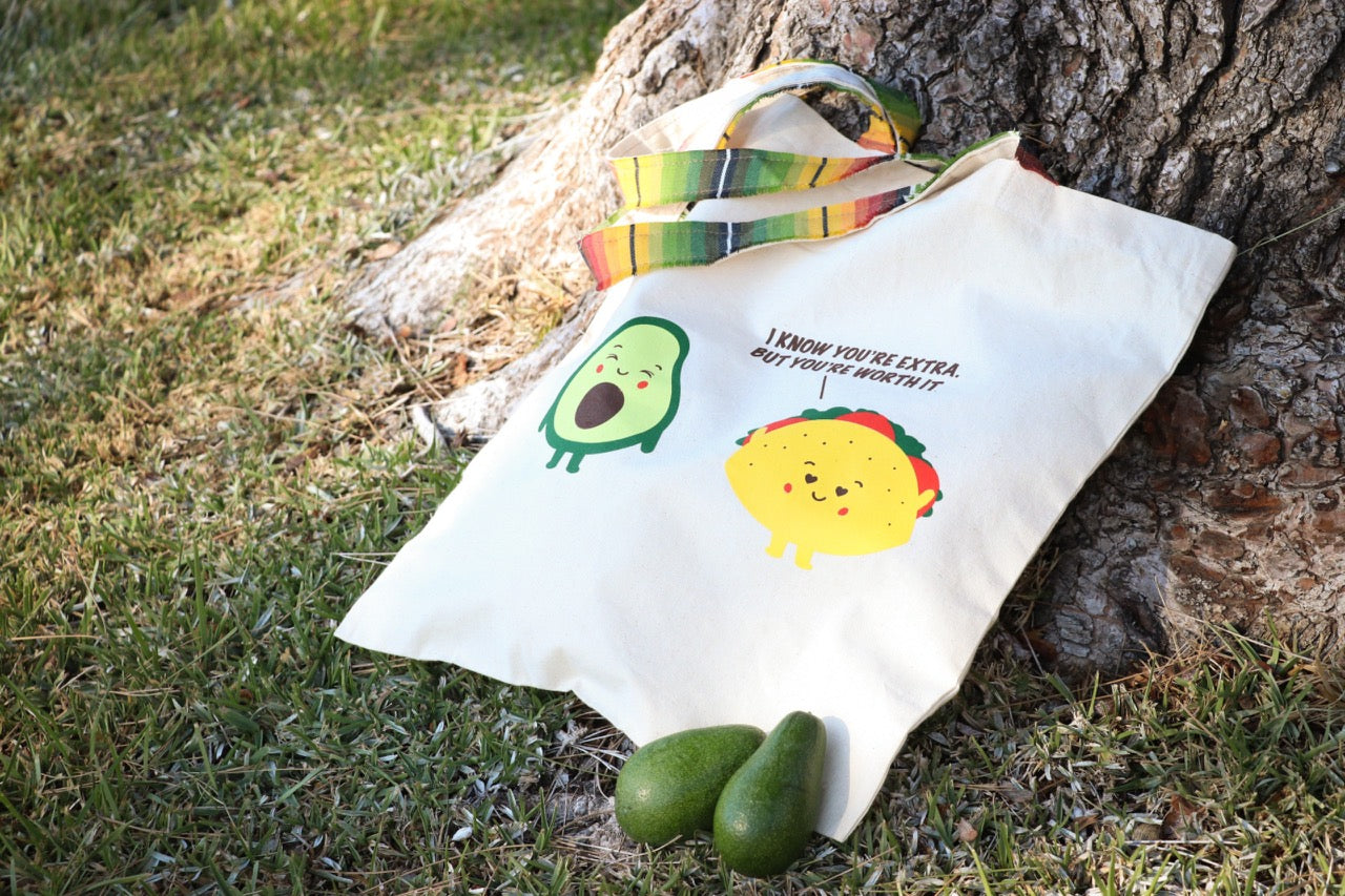 I know you're Extra Avocado Tote Bag