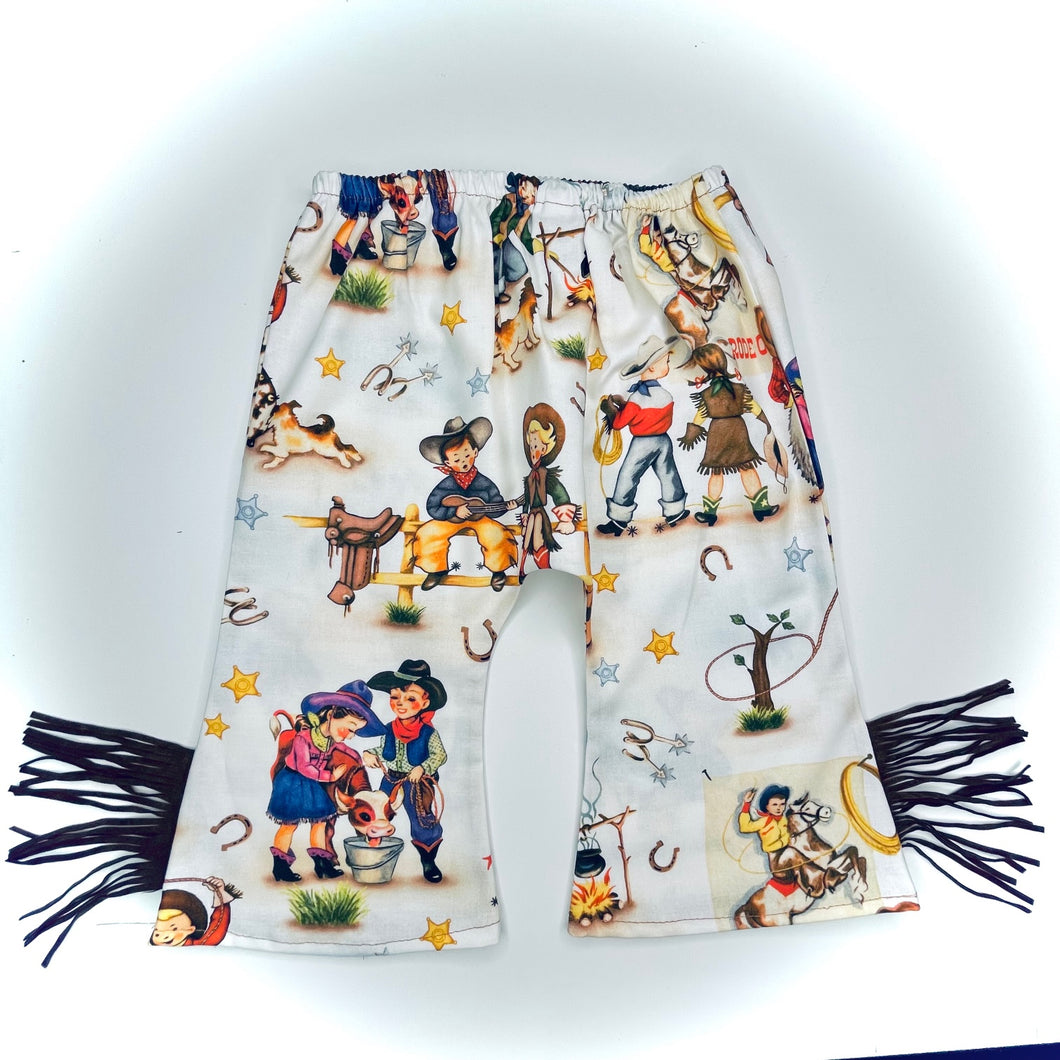Home on the Range Bell Bottoms with Fringe