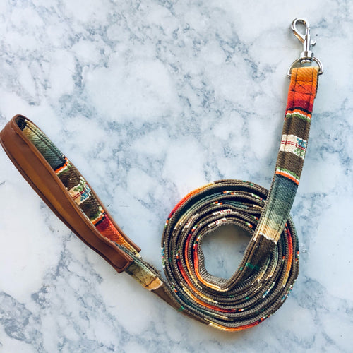 Brown Serape with Leather Handle