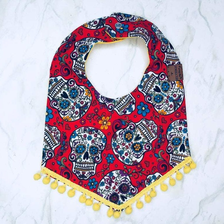 Dia De Los Muertos Boho Bib