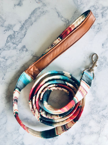 White Serape Pet Leash Accessories